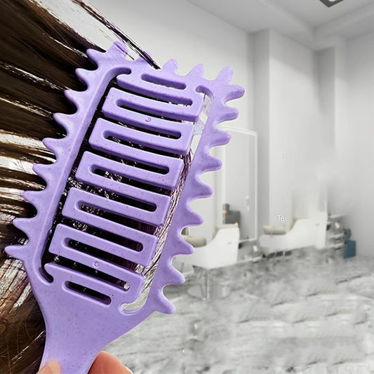 Brosse cheveux bouclés mauve