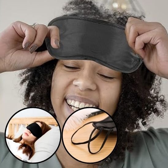 Masque de sommeil femme souriante