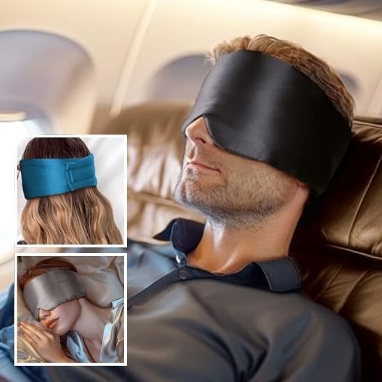 Masque de sommeil homme couché