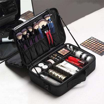 Trousse de maquillage noir compartiments