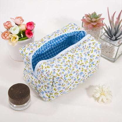 Trousse maquillage bleue