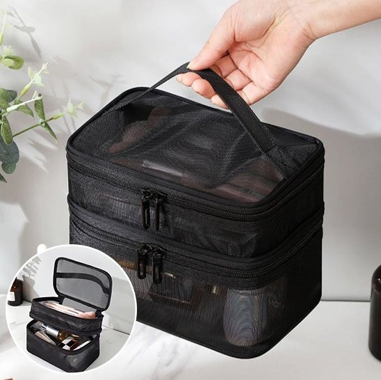 trousse maquillage noir fermée